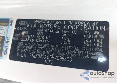 2017 Kia Sportage Lx из США, поврежденный, VIN KNDPMCAC6H7096300